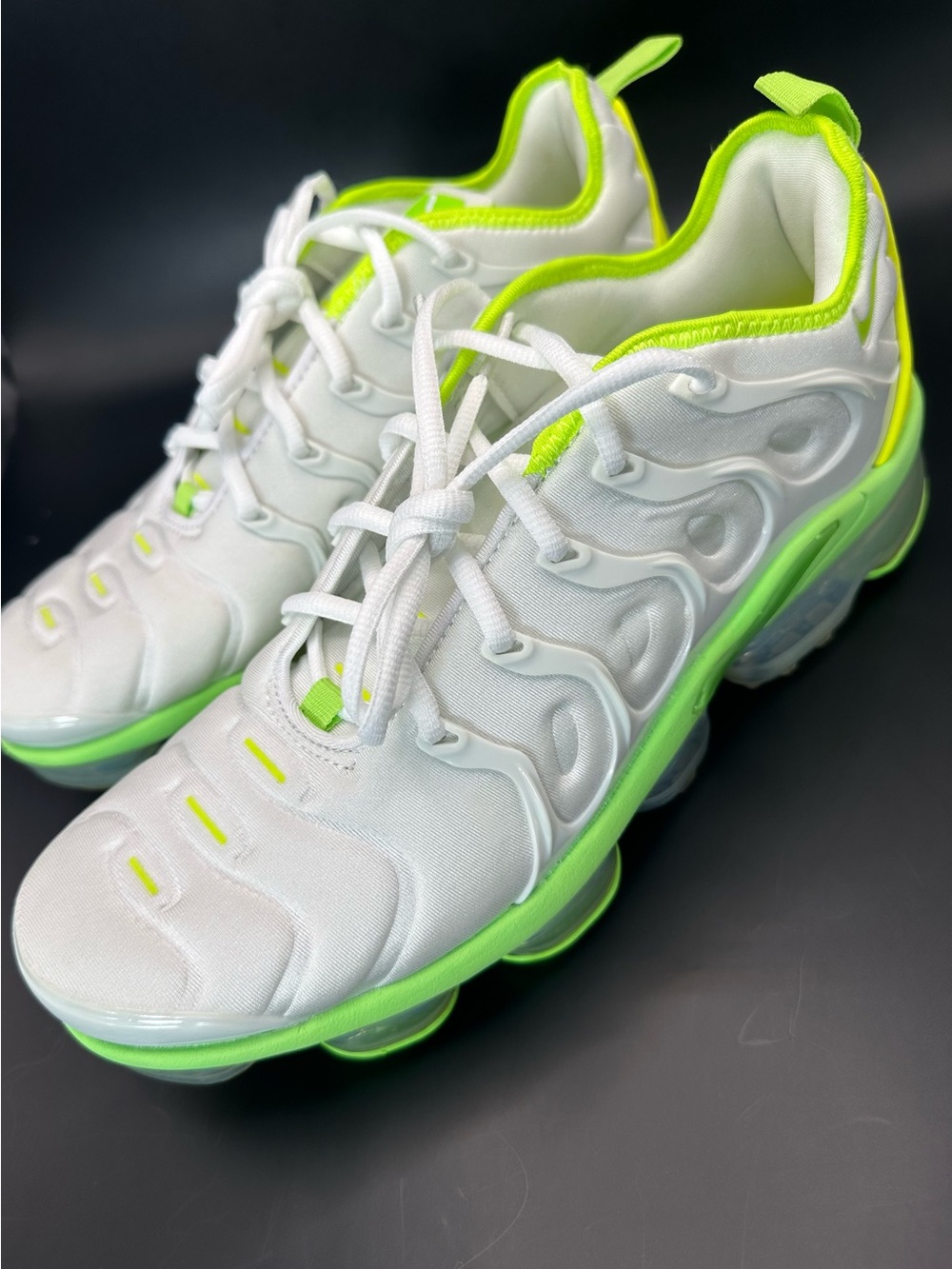 Nike Air VaporMax Plus White Lime Green  Casual Sneakers